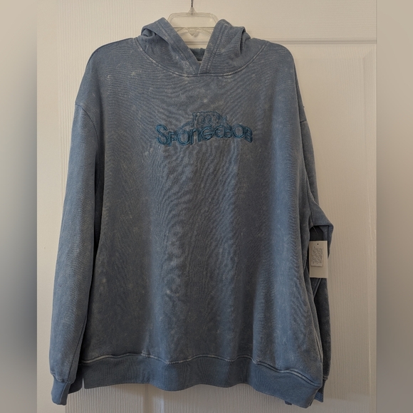 Nickelodeon Other - Nickelodeon Spongebob Blue Mineral Wash Hoodie